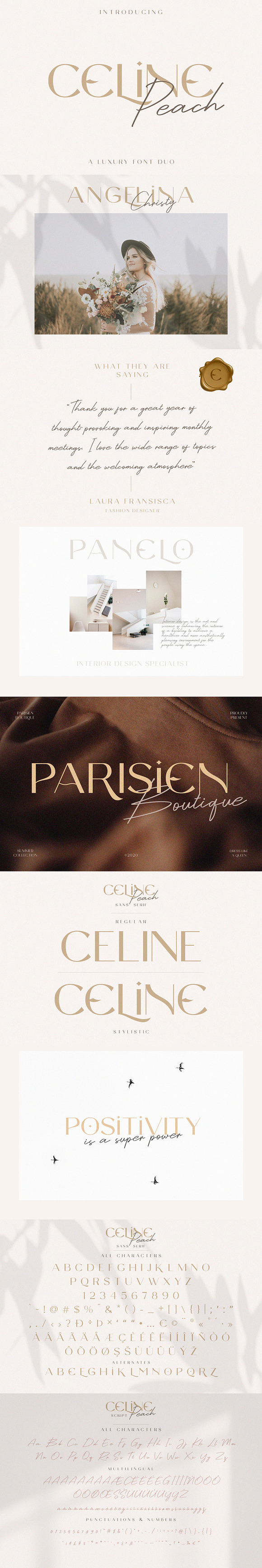 Celine Peach - A Luxury Font Duo in Sans-Serif Fonts - product preview 12