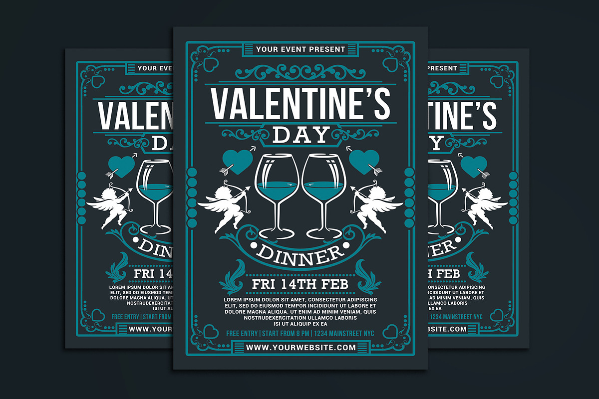 Valentine's Day Dinner in Invitation Templates - product preview 8