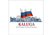 Kaluga - Russian City skyline black