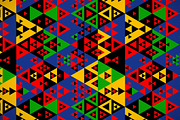 Colorful ethnic triangles pattern