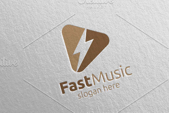 Music Logo with Fast,  Play Concept in Logo Templates - product preview 1