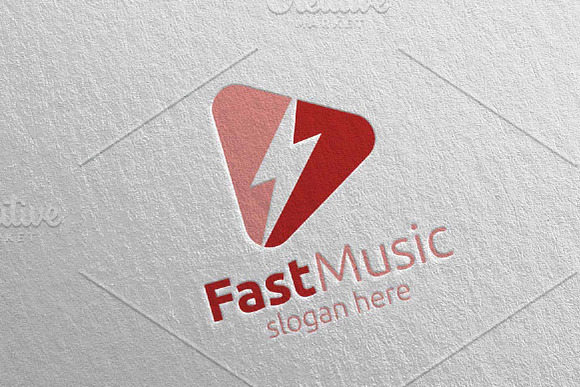 Music Logo with Fast,  Play Concept in Logo Templates - product preview 2