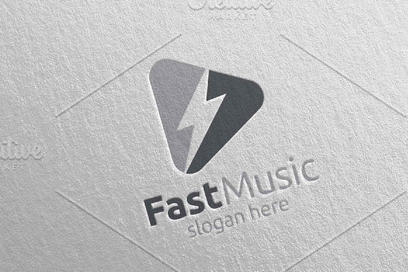 Music Logo with Fast,  Play Concept in Logo Templates - product preview 4