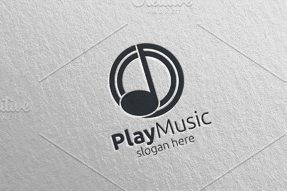 Music Logo with Note, Play Concept in Logo Templates - product preview 4