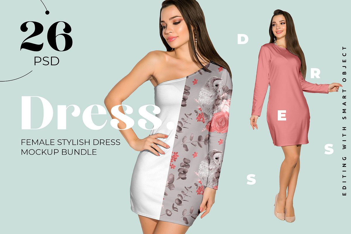 Female Dress Mockup Bundle in Product Mockups - product preview 8