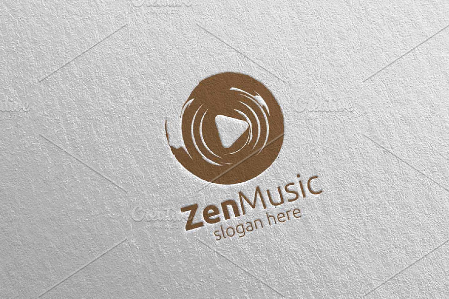 Music Logo with Note,  Zen Concept in Logo Templates - product preview 8