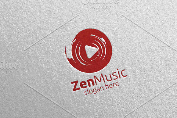 Music Logo with Note,  Zen Concept in Logo Templates - product preview 1