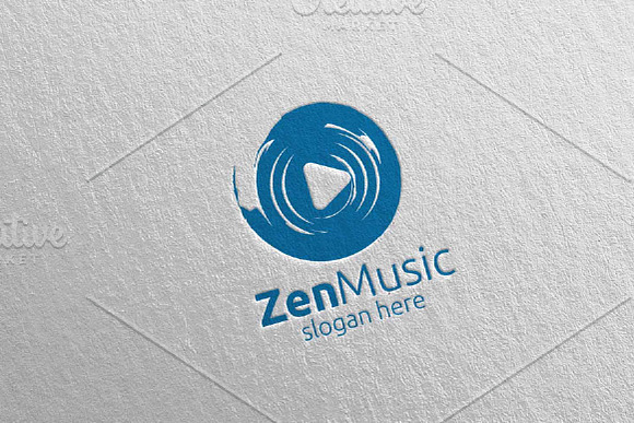 Music Logo with Note,  Zen Concept in Logo Templates - product preview 2