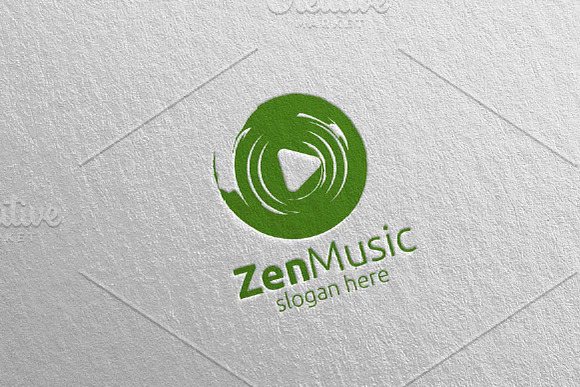 Music Logo with Note,  Zen Concept in Logo Templates - product preview 3