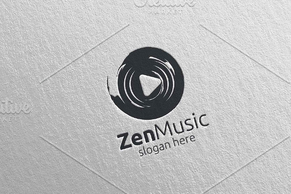 Music Logo with Note,  Zen Concept in Logo Templates - product preview 4