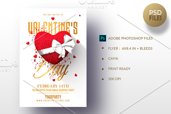 3 Valentines Day Flyers PSD in Invitation Templates - product preview 3