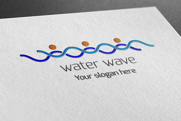 Water Wave Logo in Logo Templates - product preview 2