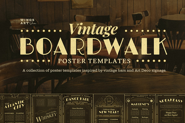 Vintage Boardwalk Poster Templates