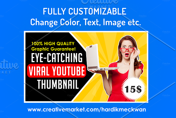 Eye Catching Youtube Video Thumbnail in YouTube Templates - product preview 1