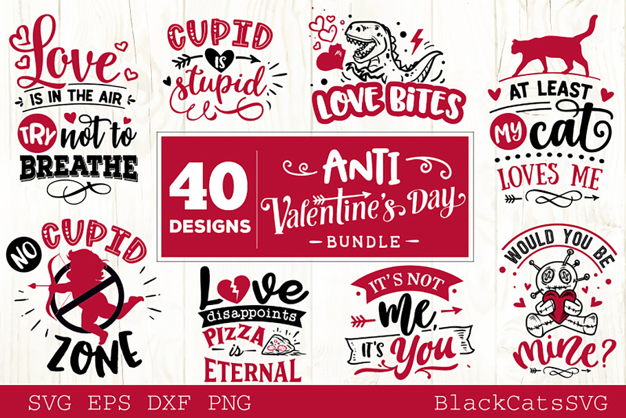 Anti Valentines Day SVG bundle in Illustrations - product preview 8