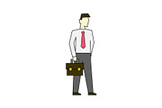 Businessman with briefcase