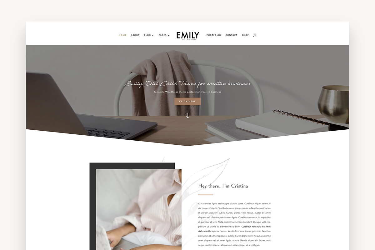 Emily Business Divi Child Theme in WordPress Business Themes - product preview 8