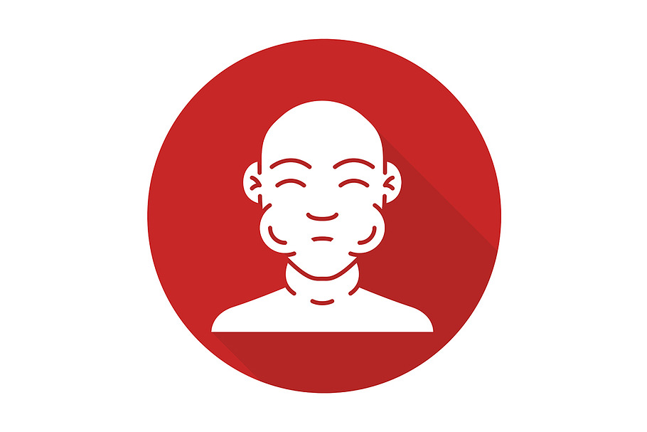 Face swelling flat design glyph icon in Icons - product preview 8