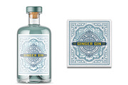 Vintage Gin Label Packaging Layout 