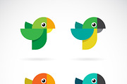 Vector set of parrot design. Birds.