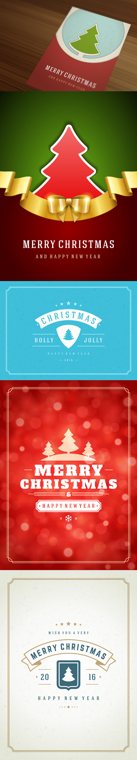10 Christmas Greeting cards in Postcard Templates - product preview 2