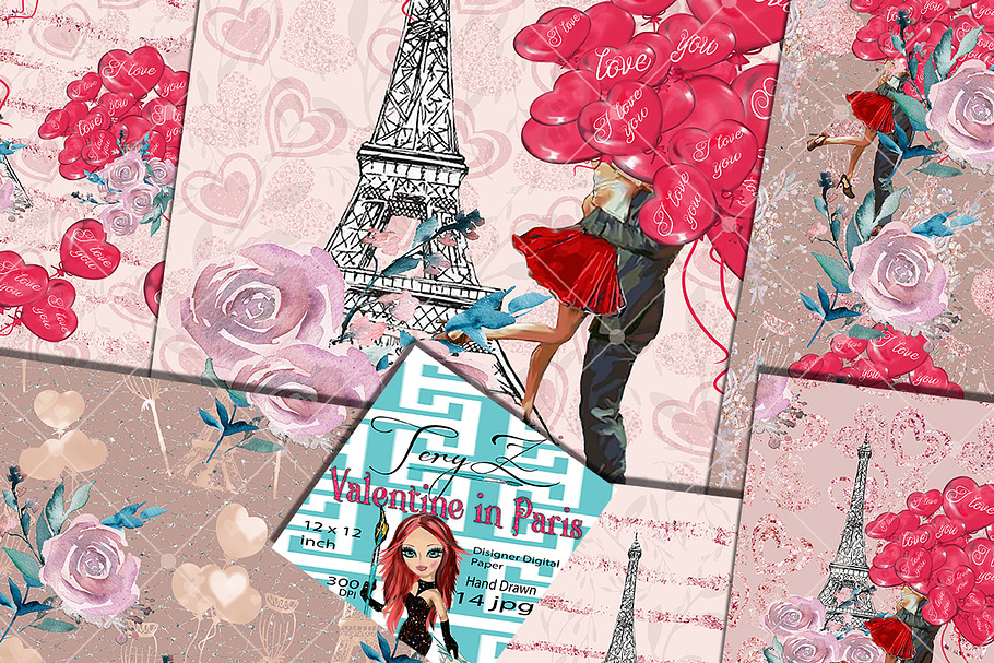 Paris Valentine's Day Paper in Patterns - product preview 8