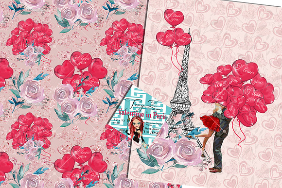 Paris Valentine's Day Paper in Patterns - product preview 1
