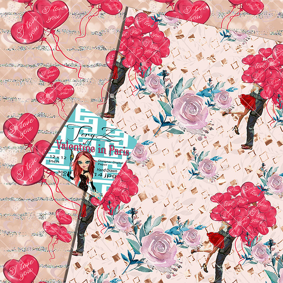 Paris Valentine's Day Paper in Patterns - product preview 3