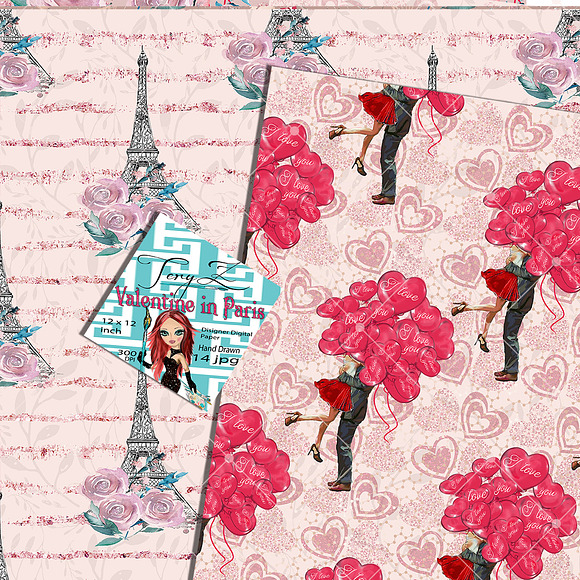 Paris Valentine's Day Paper in Patterns - product preview 4