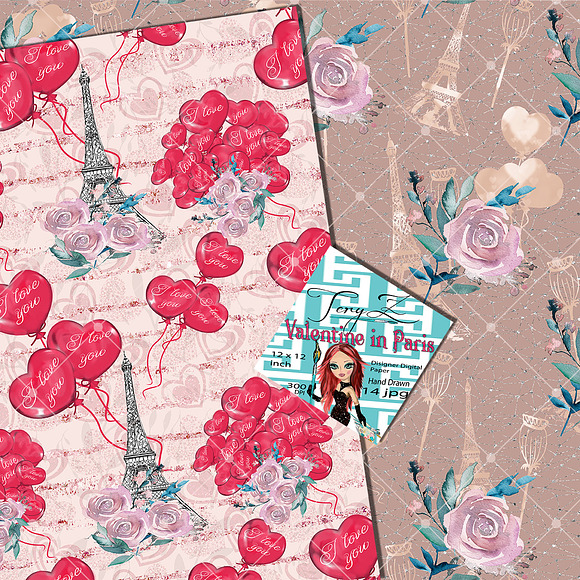 Paris Valentine's Day Paper in Patterns - product preview 5