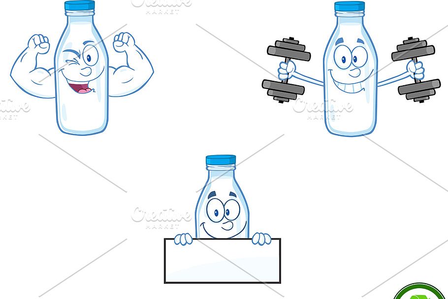 Milk Bottle Collection- 3 in Illustrations - product preview 8