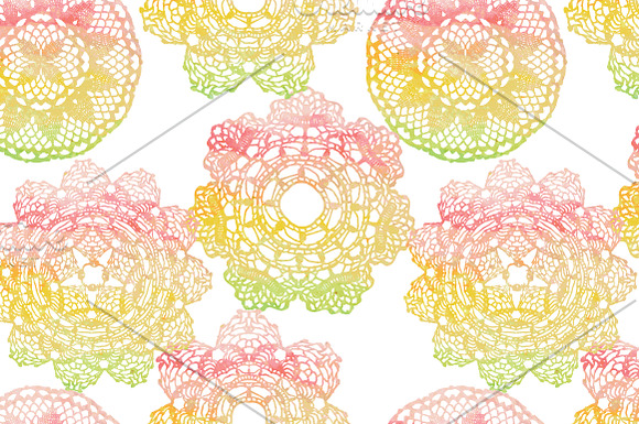 Watercolor doilies collection in Objects - product preview 1