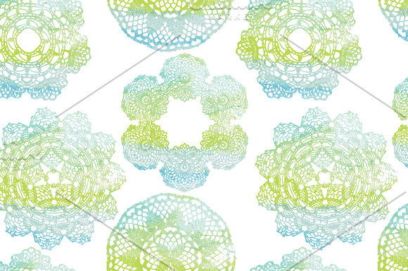 Watercolor doilies collection in Objects - product preview 3