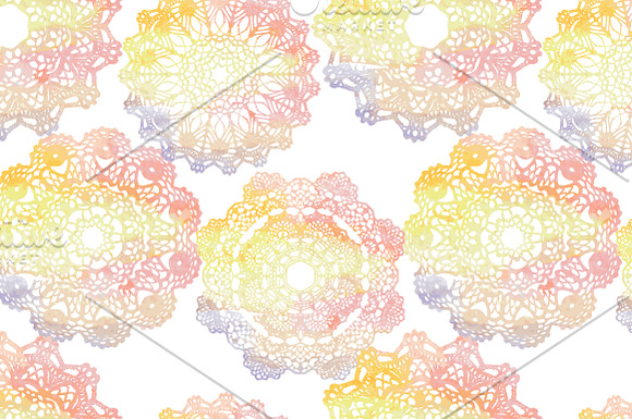 Watercolor doilies collection in Objects - product preview 4