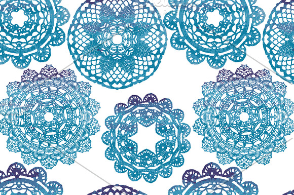 Watercolor doilies collection in Objects - product preview 5