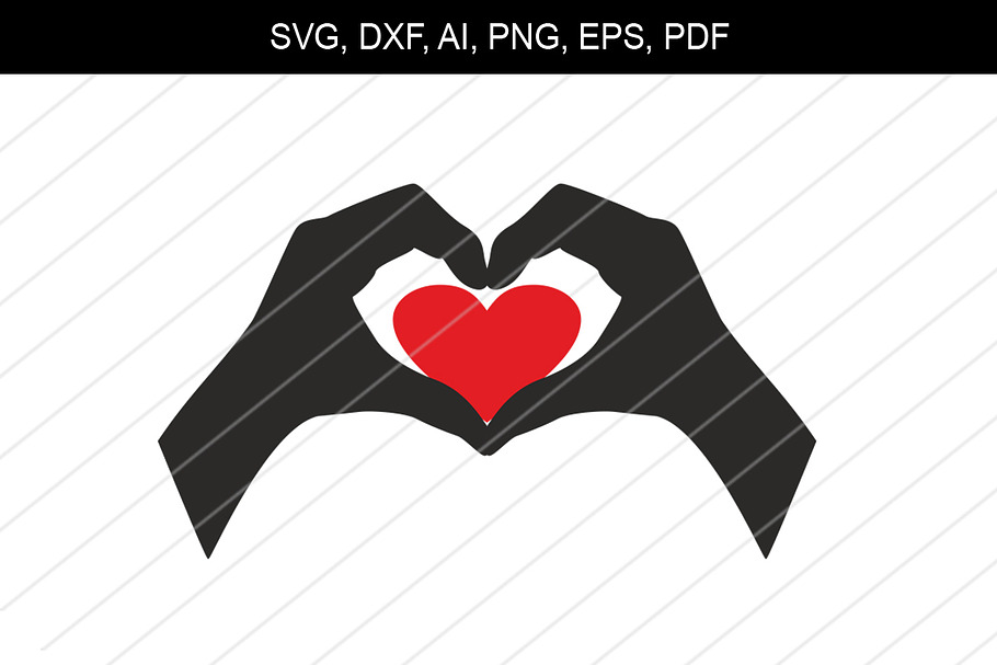 Hand heart Svg,Hand svg,Heart svg in Objects - product preview 8