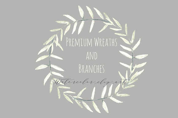 Premium Wreaths and branches in Illustrations - product preview 3