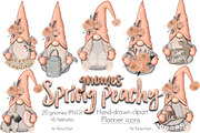 Spring Peachy Gnomes Planner Icons