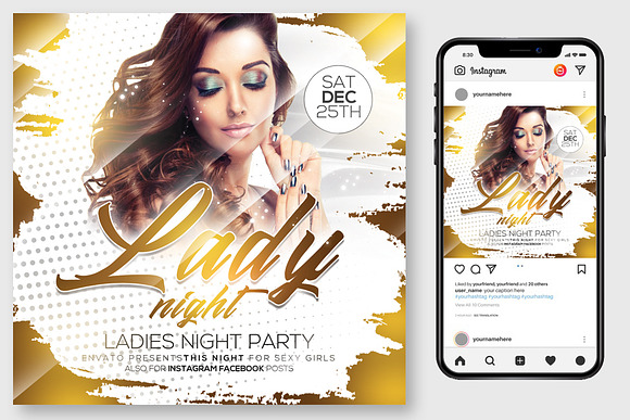 100 Night Club Party Flyers Bundle in Flyer Templates - product preview 1