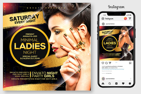100 Night Club Party Flyers Bundle in Flyer Templates - product preview 5