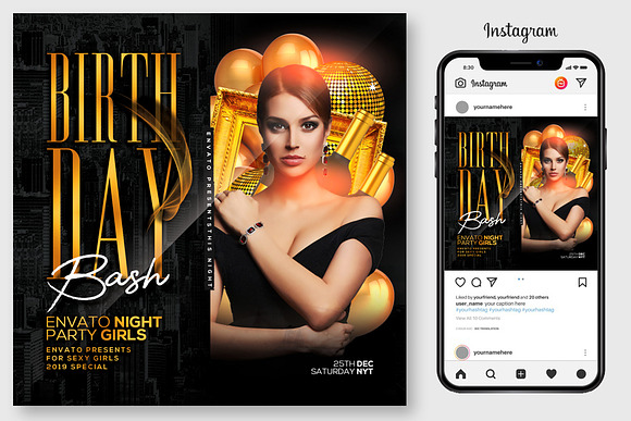 100 Night Club Party Flyers Bundle in Flyer Templates - product preview 10