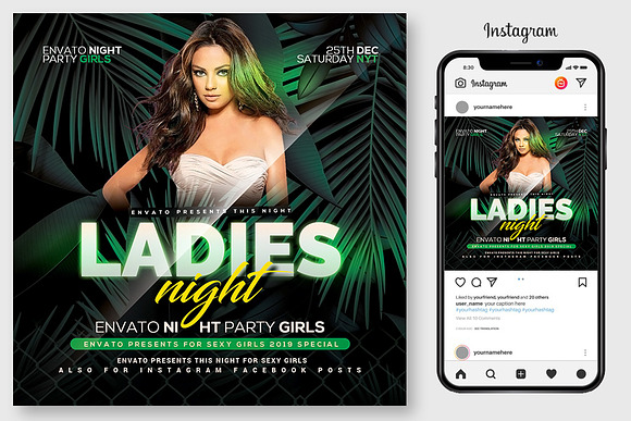 100 Night Club Party Flyers Bundle in Flyer Templates - product preview 11