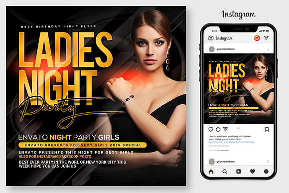 100 Night Club Party Flyers Bundle in Flyer Templates - product preview 19