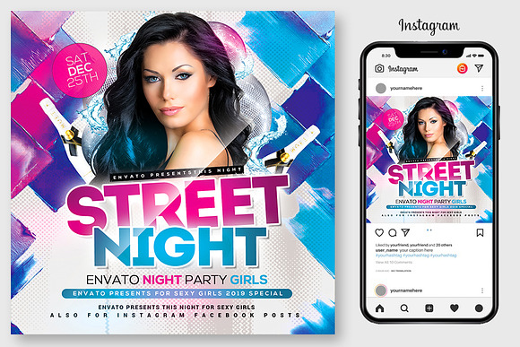 100 Night Club Party Flyers Bundle in Flyer Templates - product preview 34