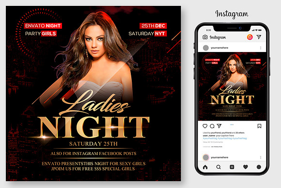 100 Night Club Party Flyers Bundle in Flyer Templates - product preview 35