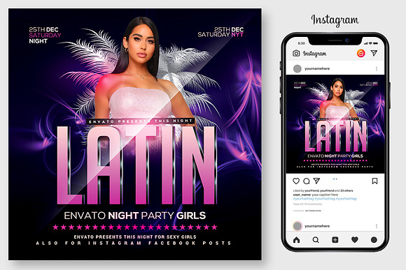 100 Night Club Party Flyers Bundle in Flyer Templates - product preview 40