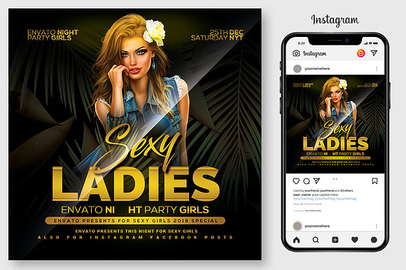 100 Night Club Party Flyers Bundle in Flyer Templates - product preview 42