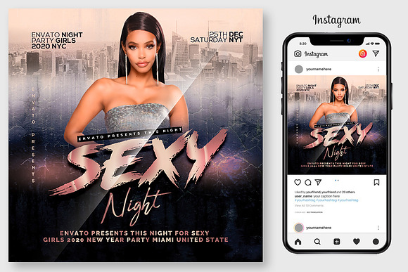100 Night Club Party Flyers Bundle in Flyer Templates - product preview 43
