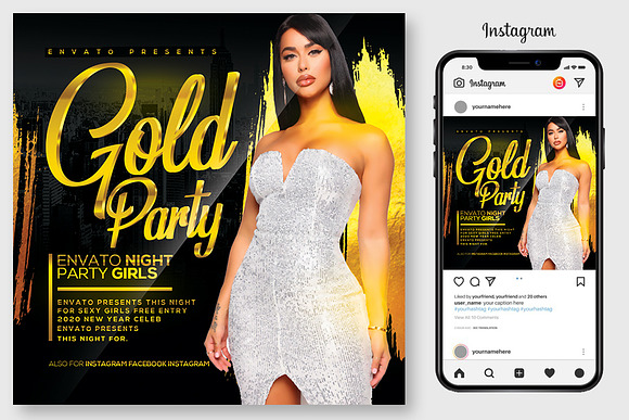 100 Night Club Party Flyers Bundle in Flyer Templates - product preview 45