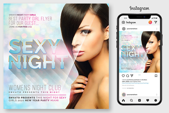 100 Night Club Party Flyers Bundle in Flyer Templates - product preview 51